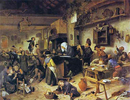 Schooltje in de 17de eeuw 
